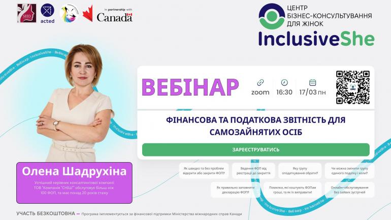 Фінансова та податкова звітність для самозайнятих осіб